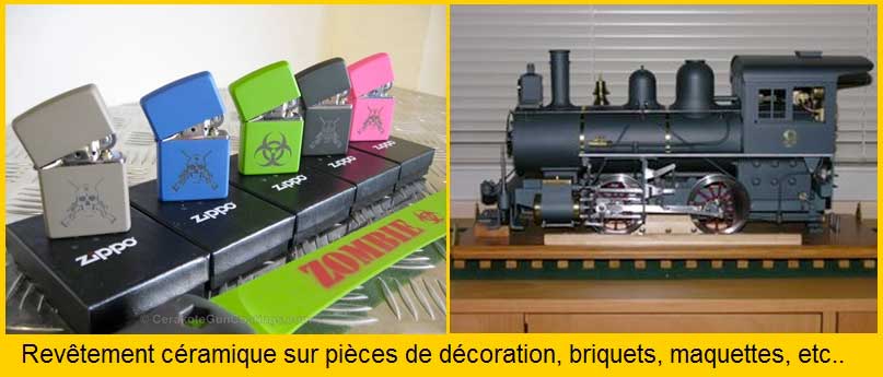 Peinture c�ramique sur pi�ces de d�coration ou mod�les r�duits